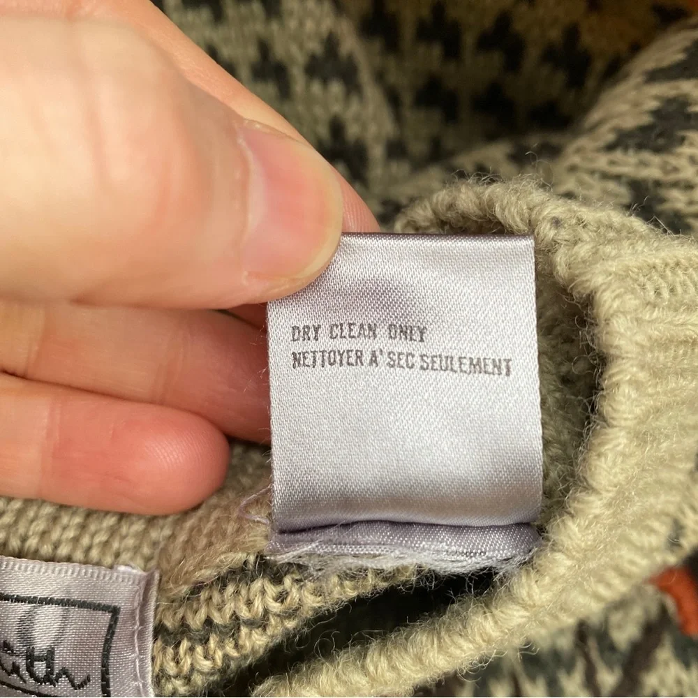 Paul Smith Wool Crewneck Autumn Fall Leaf Vintage Sweater Size 3 - Picture 6 of 7